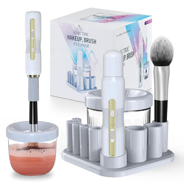 Makeup Brush Cleaner Machine with Drying, Super-Fast Electric Makeup Brush Cleaner for All Beauty Cosmetic Brushes,Spinning Automatic Makeup Brush Cleaner,Brush Cleaner Tool,Usb Charging.