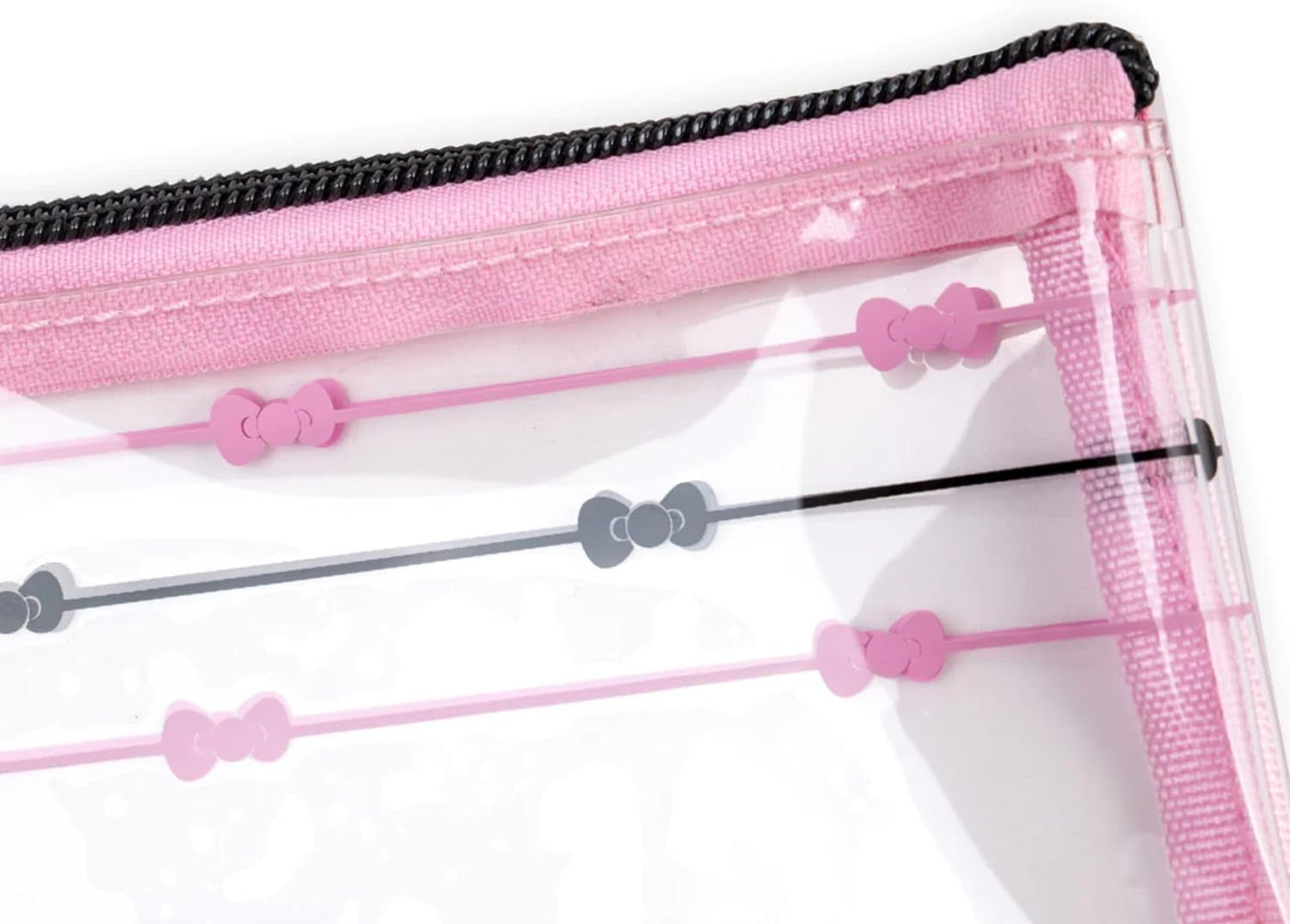 Impressions Vanity Hello Kitty Slim 2 Pcs Nested Cute Makeup Pouch Set, Water Resistant Zippered Travel Cosmetic Pouch Bags for Holding Makeup Brushes,Toiletry, and Skincare Accessories