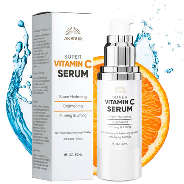 Super Vitamin C Serum for Women over 70: Hyaluronic Acid Serum for Face, Dark Spot Remover and Wrinkle Reduction - Lifting, Smoothing, Moisturizing, All in One Skin Care Formula, 1 Fl Oz