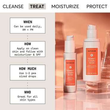 Vitamin C Complex Face Serum, Anti-Aging Facial Treatment with Hyaluronic Acid & Vitamin E, 1 Oz