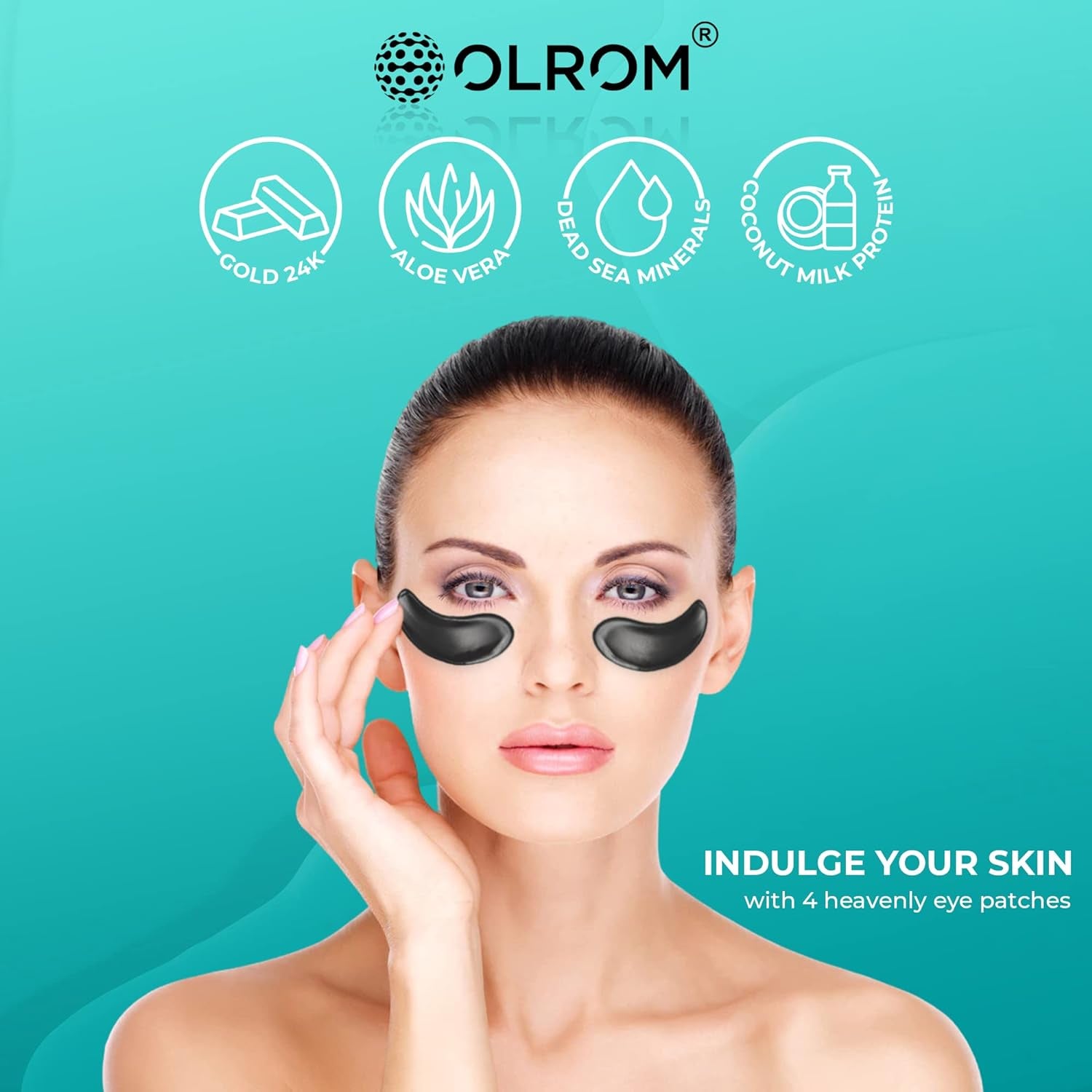 Collagen-Enriched Eye Mask - 16 Pairs with 24K Gold, Dead Sea Minerals, Coconut Milk Protein and Aloe Vera under Eye Patches - Hydrating Hyaluronic Acid for Dark Circles & Puffiness - by