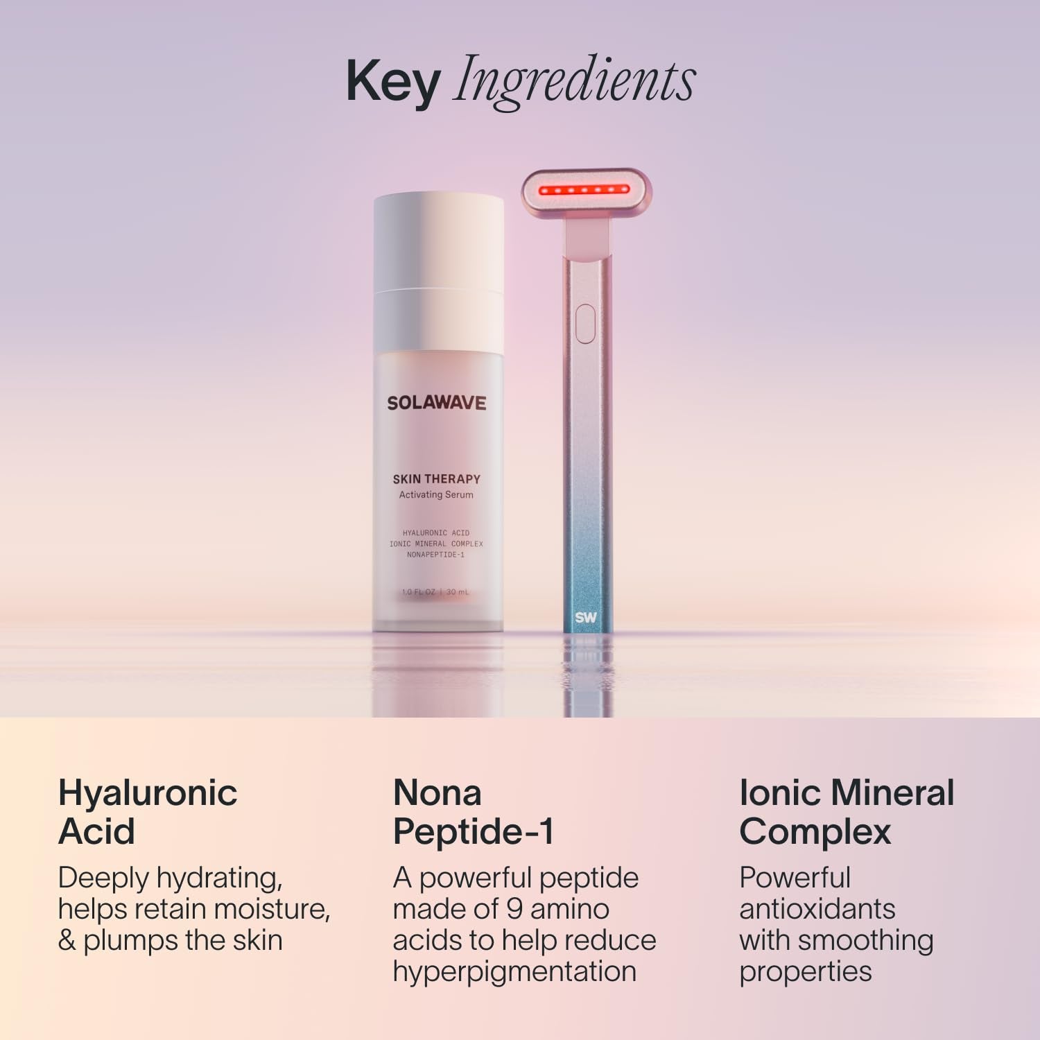 Wand Skin Therapy Activating Serum | Hyaluronic Acid and Peptides | Enhance Skincare Device Results | Hydrating Microcurrent Galvanic Current | Wrinkle Smoothing