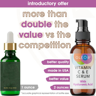 Retinol Serum for Face - Vitamin C Face Serum with Hyaluronic Acid Serum for Face, Vitamin C Serum for Face, Retinol for Face anti Aging Serum, Glow Face Serum 3X2Oz