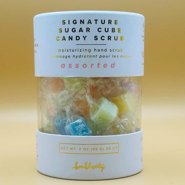Sweet+Single Candy Sugar Scrub, Assorted, 30 Pcs - Exfoliating, Skin, Hands, Feet, Natural Butters & Oils, Sugary, Salty, Individually Wrapped, Exfoliate & Moisturize, on the Go, Travel