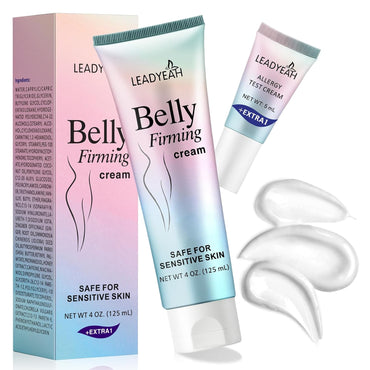 B Flat Belly Firming Cream - Moisturizing,Firming for Stomach, Thighs and Butt, Body Lotion for Women and Men, 125+5ML