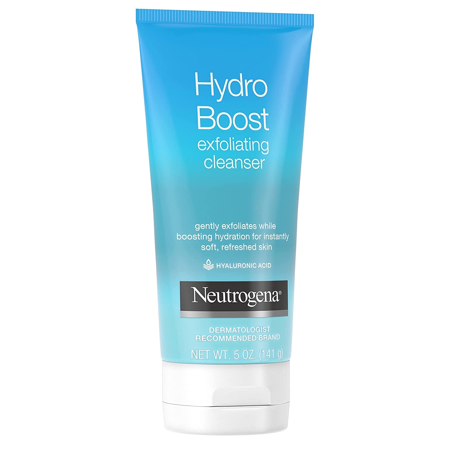 Hydro Boost Gentle Exfoliating Daily Facial Cleanser with Hyaluronic Acid, Clinically Proven to Increase Skin'S Hydration Level, Non-Comedogenic Oil-, Soap- & Paraben-Free, 3 X 5 Oz