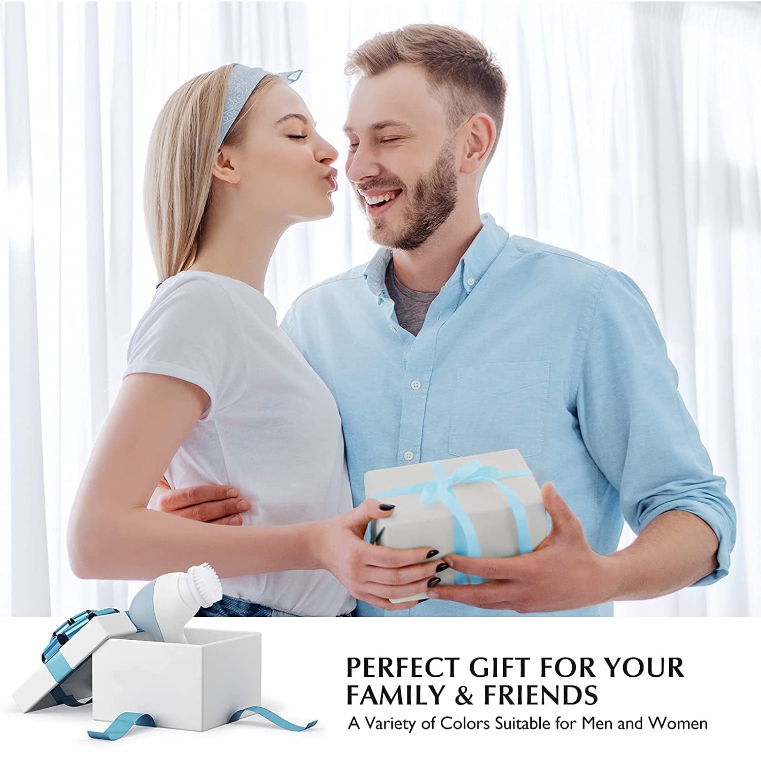 Facial Cleansing Brush Face Scrubber:  3 In1 JBK-D Electric Exfoliating Spin Cleanser Device Waterproof Deep Cleaning Exfoliation Rotating Spa Machine - Electronic Skin Care Wash Spinning