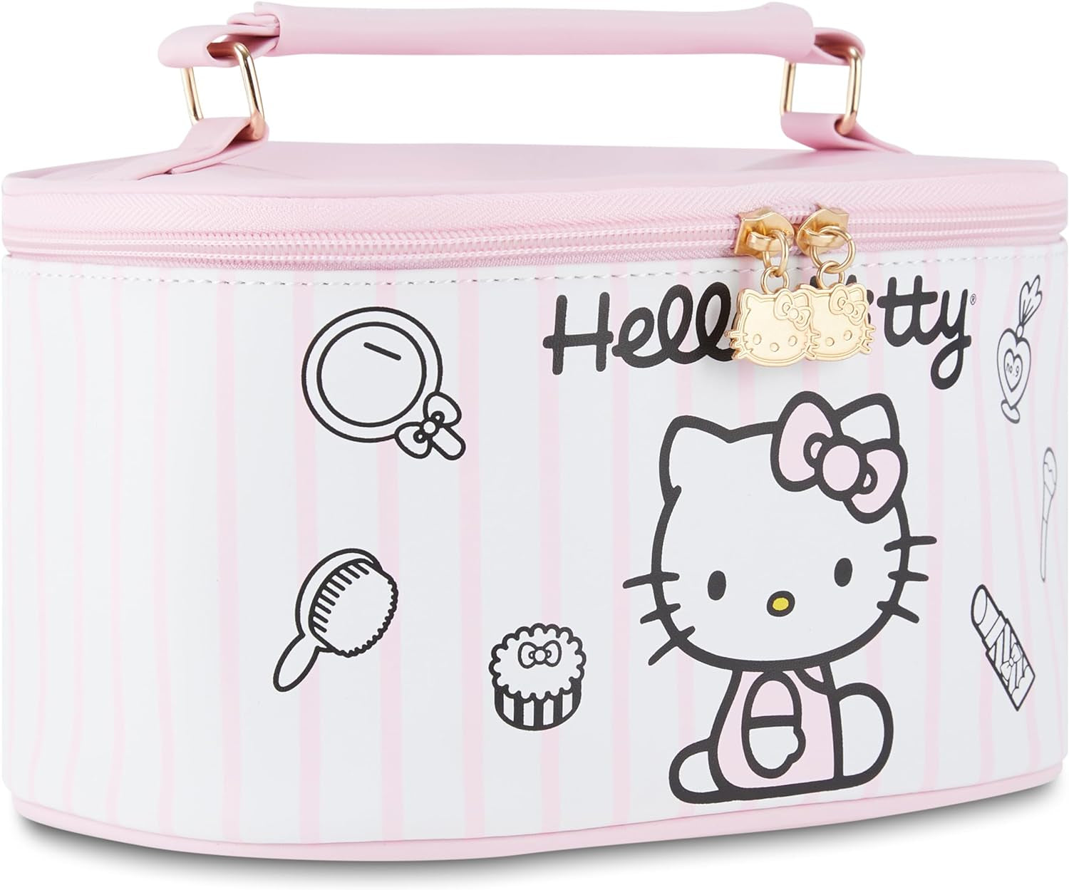 Hello Kitty Travel Cosmetic Case - Girls, Boys, Teens, Adults - Officially Licensed Hello Kitty Oval Travel Cosmetic Case