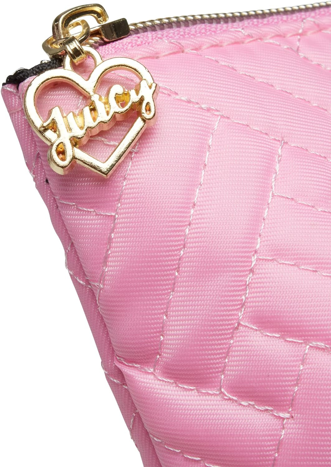Women'S Cosmetics Bag - Travel Makeup and Toiletries Top Zip Wedge Pouch, Size One Size, Quilted Pebble