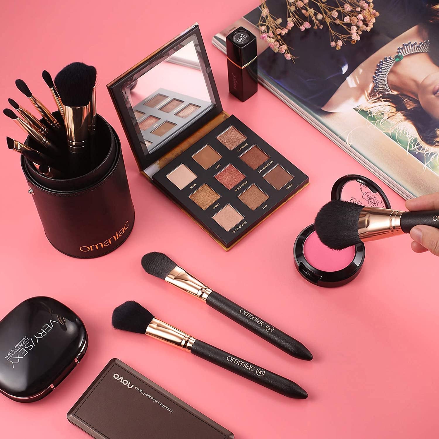 ® Makeup Brushes Set Professional (12Pcs), Premium Synthetic Powder, Eyeshadow, Blush, Foundation, Blending, Full Face Make up Brushes Set with Holder, Perfect Birthday Gifts for Women.