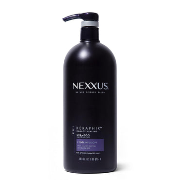 Keraphix Shampoo with Proteinfusion for Damaged Hair Keratin Protein, Black Rice, Silicone-Free 33.8 Oz