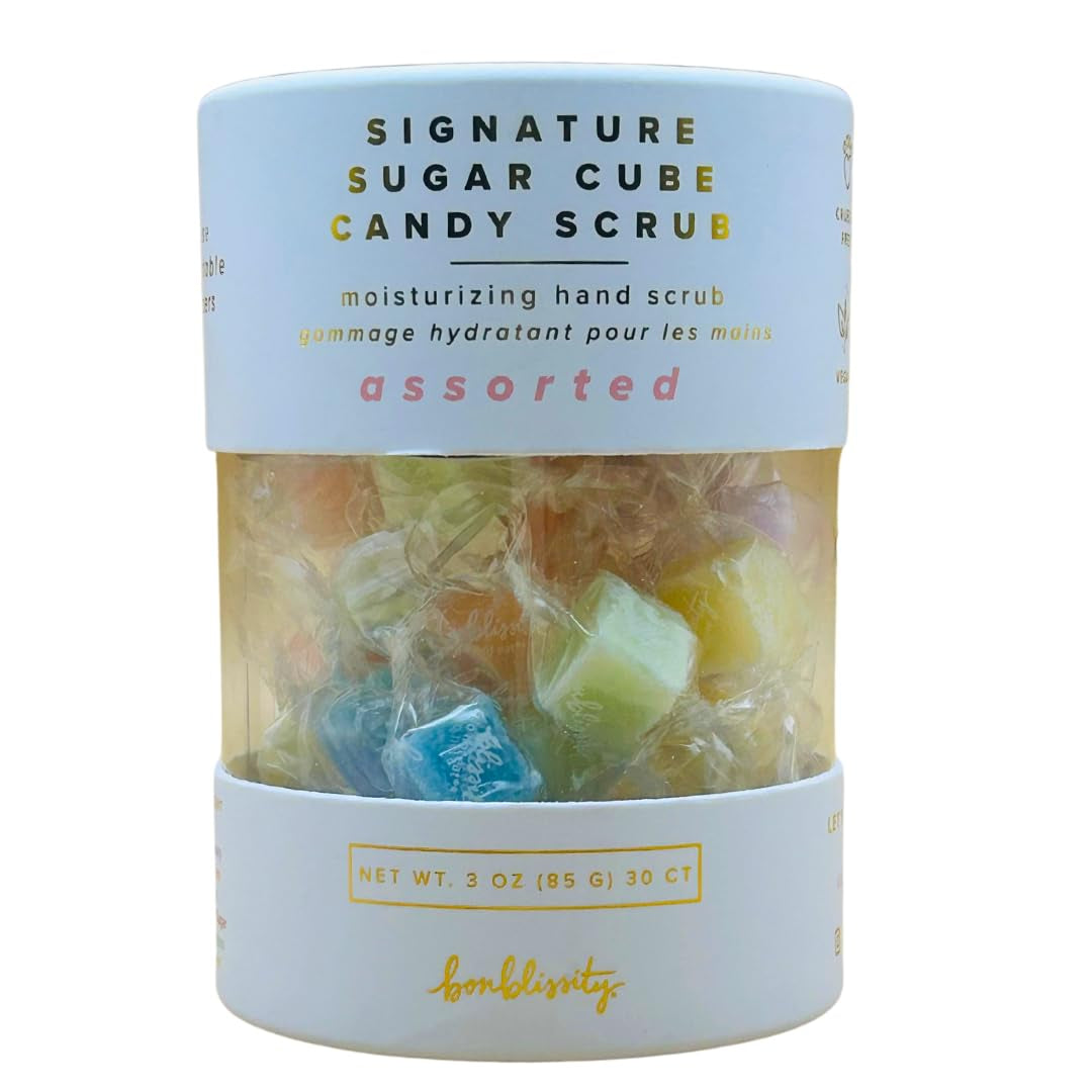Sweet+Single Candy Sugar Scrub, Assorted, 30 Pcs - Exfoliating, Skin, Hands, Feet, Natural Butters & Oils, Sugary, Salty, Individually Wrapped, Exfoliate & Moisturize, on the Go, Travel