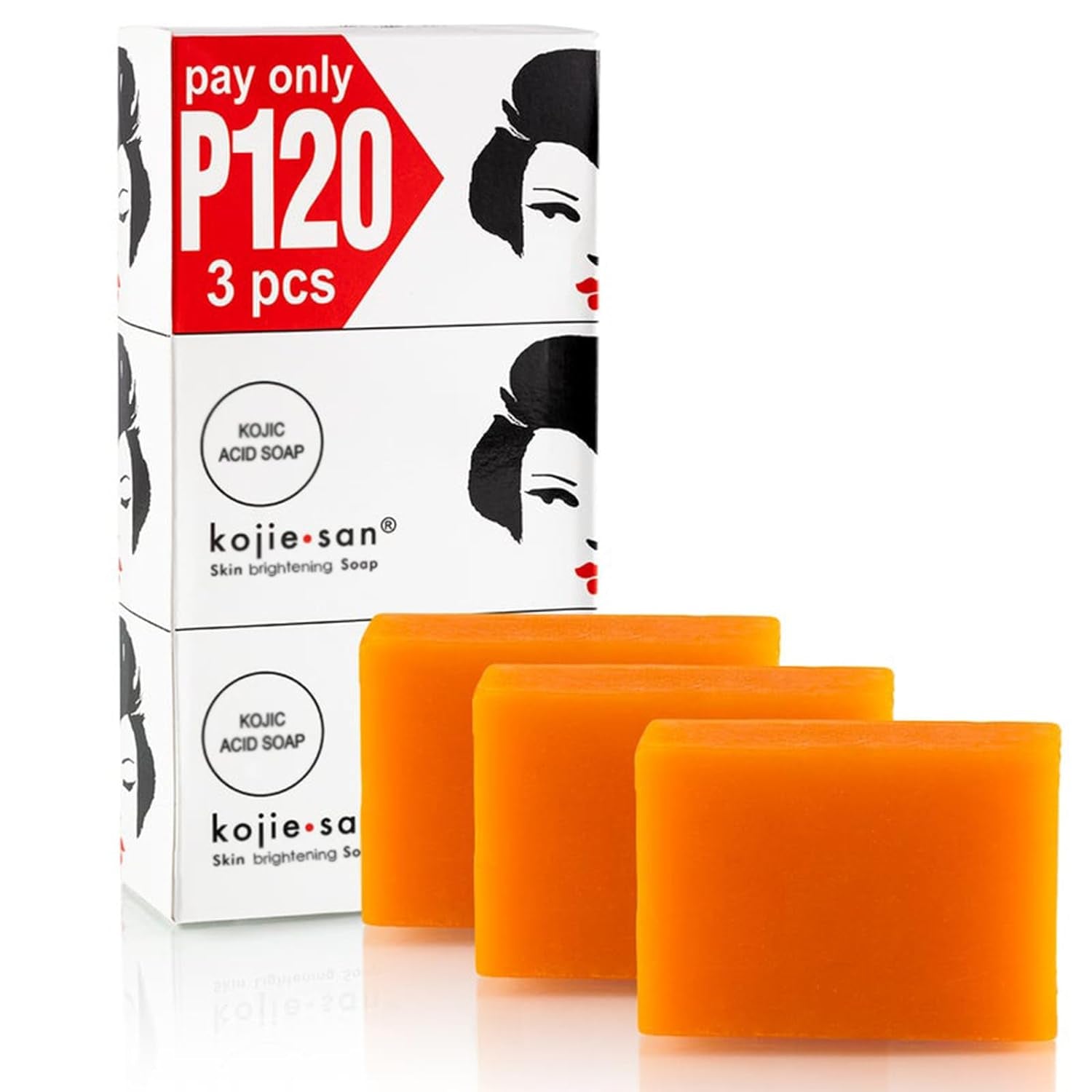 Skin Brightening Soap – the Original Kojic Acid Soap That Reduces Dark Spots, Hyper-Pigmentation, & Other Types of Skin Damage – 100G X 3 Bars