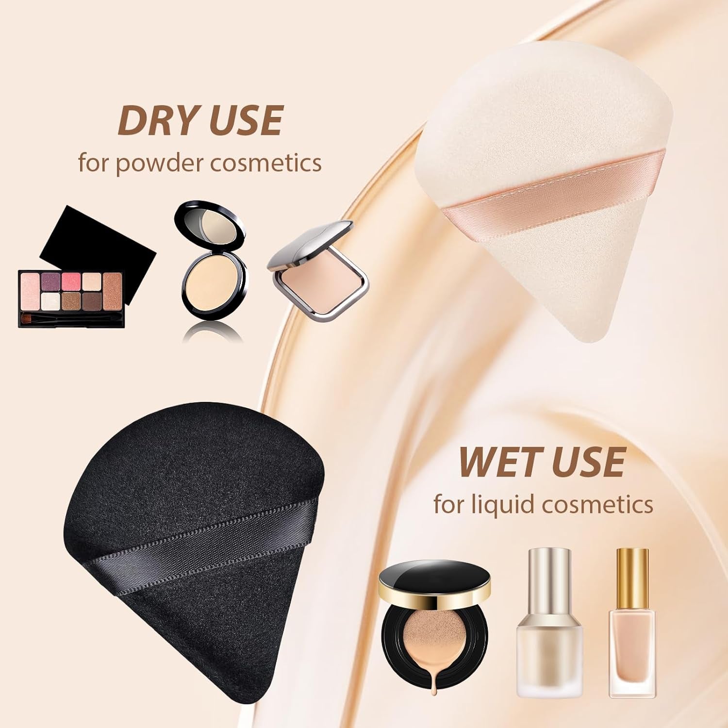 Makeup Brushes Set, 18Pcs Professional Makeup Brushes with 2 Powder Puff & Travel Bag, Premium Synthetic Foundation Powder Blush Blending Face Brush Kit, Eyeshadow Set Makeup Brushes & Tools