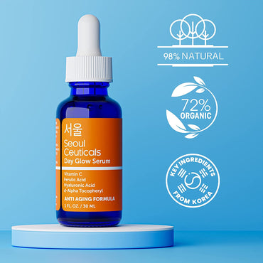 Korean Skin Care 20% Vitamin C Hyaluronic Acid Serum + CE Ferulic Acid - Potent anti Aging, anti Wrinkle Korean Beauty 1Oz