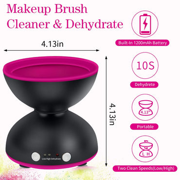 Makeup Brush Cleaner Machine, Electric Makeup Brush Cleaner, 1200Mah USB Rechargeable Portable Automatic Make up Brush Cleaner Cleanser Machine, for All Size Cosmetic Brushes, Gift for Women Girls