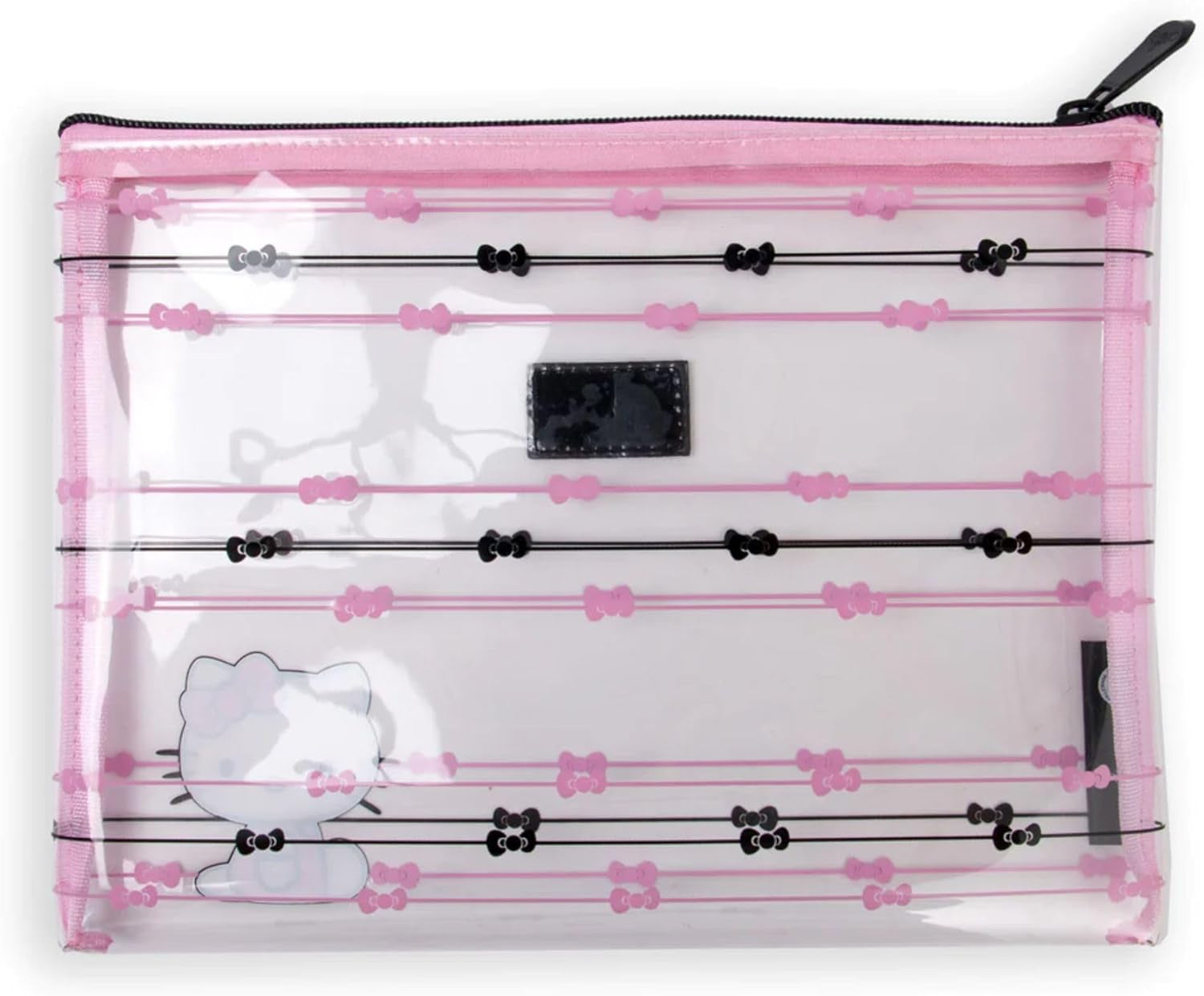 Impressions Vanity Hello Kitty Slim 2 Pcs Nested Cute Makeup Pouch Set, Water Resistant Zippered Travel Cosmetic Pouch Bags for Holding Makeup Brushes,Toiletry, and Skincare Accessories