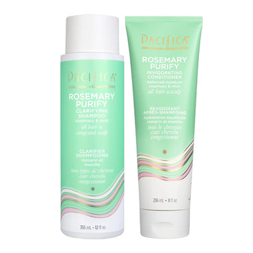 Beauty, Rosemary Purify Invigorating Shampoo + Conditioner Set, Cooling Mint, Detox Scalp and Hair from Product Buildup & Excess Oil, Sulfate + Silicone Free, Vegan & Cruelty Free,