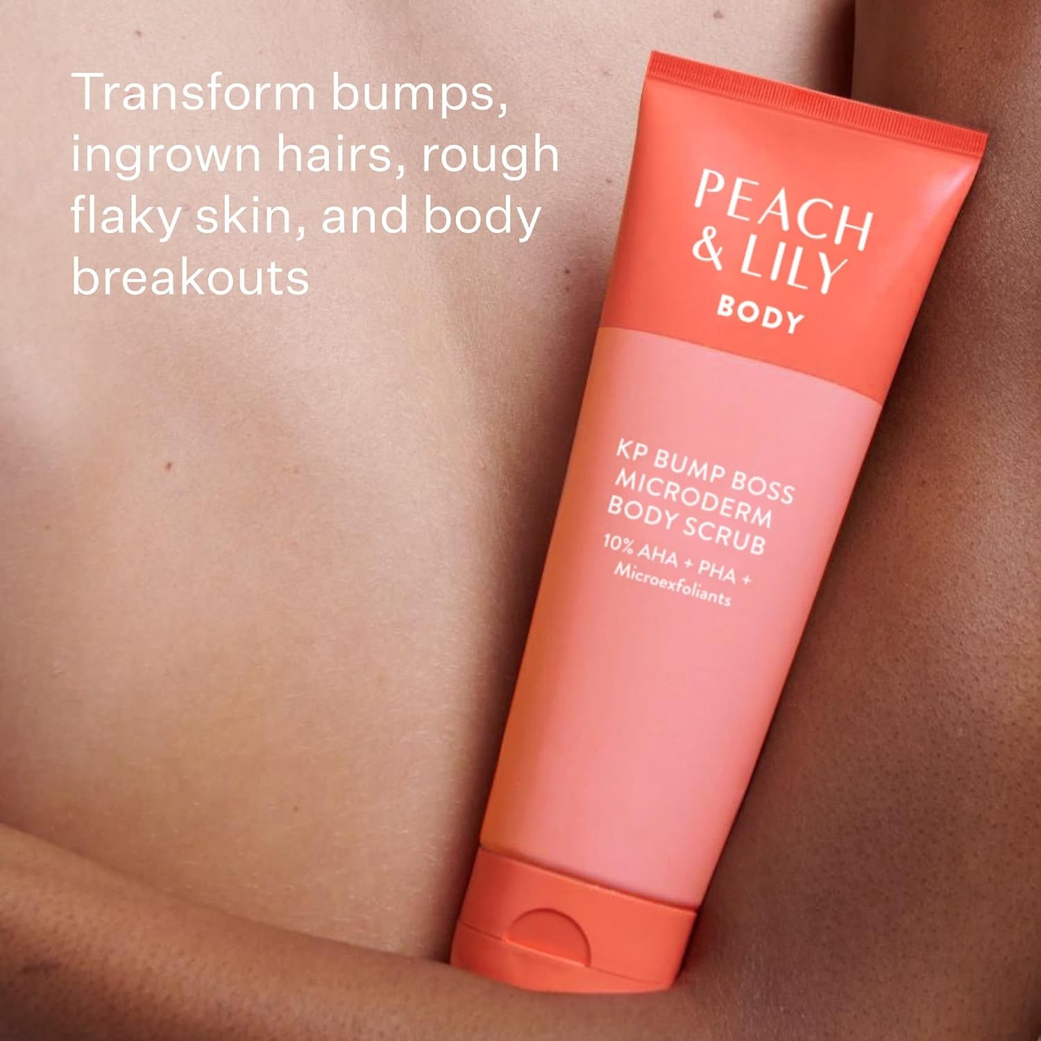 KP Bump Boss Microderm Body Scrub | 10% AHA (7% Glycolic Acid + 3% Lactic Acid) | Smooth, Silky-Soft and Radiant Skin | Clean, Non-Toxic, Cruelty-Free | 8.11 Oz