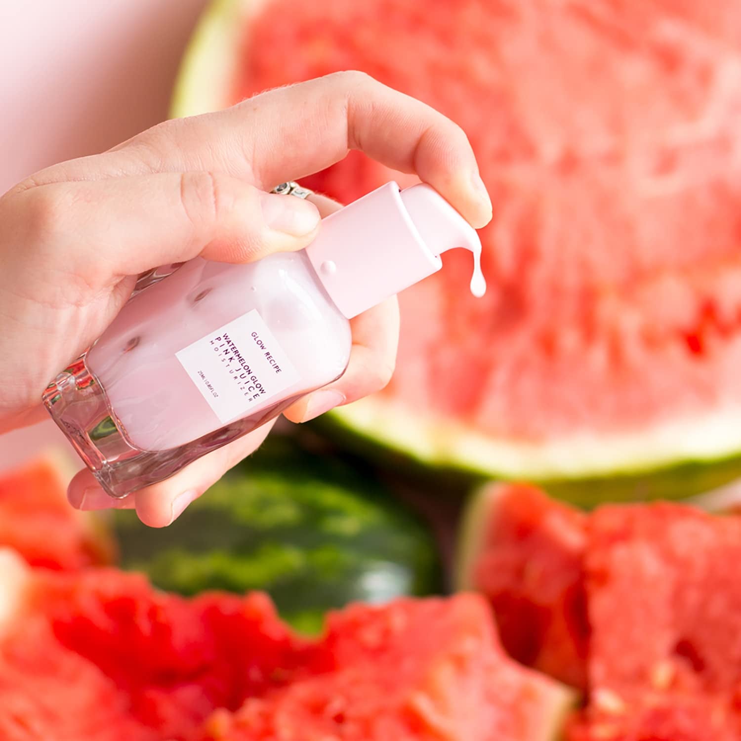 Watermelon Glow Pink Juice Hydrating Face Moisturizer - Oil Free Gel Moisturizer with Hyaluronic Acid & Brightening Amino Rich Botanicals - Vegan Skincare for Glowing Skin (25Ml)