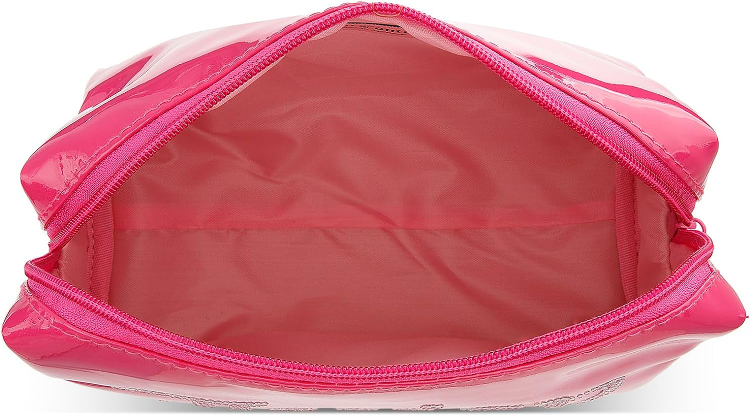 Women'S Cosmetics Bag - Travel Makeup and Toiletries Clutch Wedge Pouch, Pink with Rhinestones