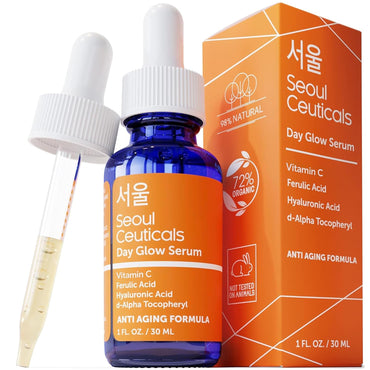 Korean Skin Care 20% Vitamin C Hyaluronic Acid Serum + CE Ferulic Acid - Potent anti Aging, anti Wrinkle Korean Beauty 1Oz