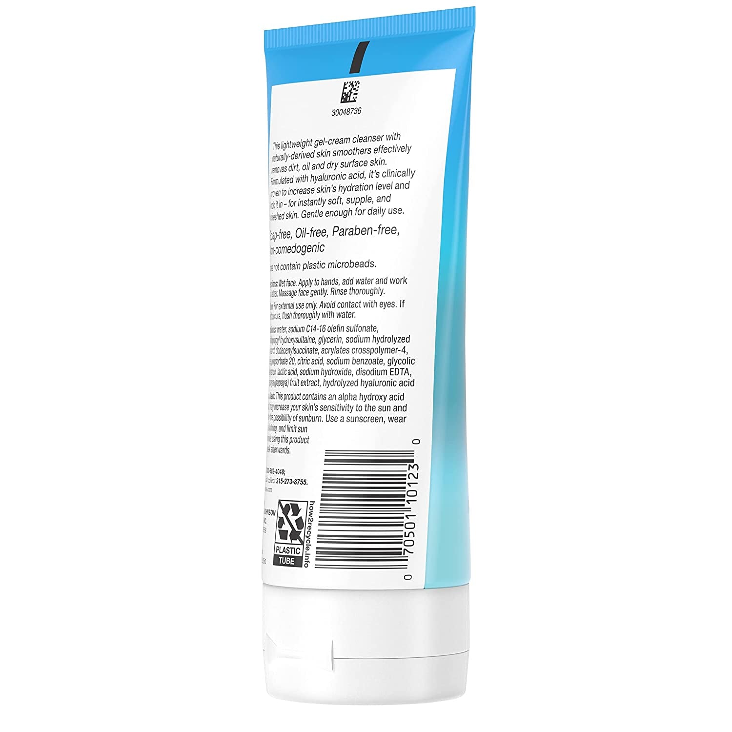 Hydro Boost Gentle Exfoliating Daily Facial Cleanser with Hyaluronic Acid, Clinically Proven to Increase Skin'S Hydration Level, Non-Comedogenic Oil-, Soap- & Paraben-Free, 3 X 5 Oz
