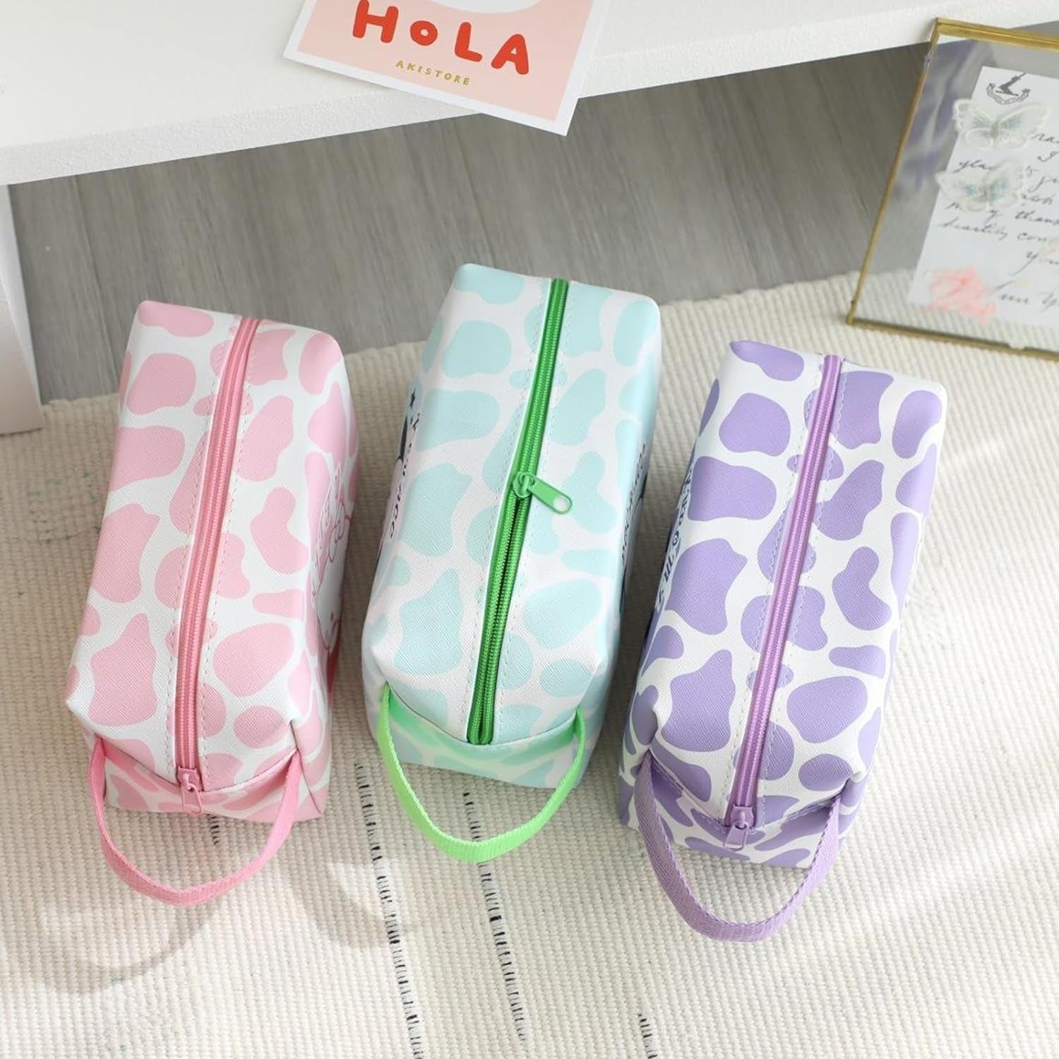 Kitty Travel Cosmetic Bag Cute Large Melody Cartoon Cosmetic Pouch Makeup Bag Foldable Storage Bags Anime Makeup Pouch with Mirror Travel Toiletry Bag Kawaii Accessories for Girls Women Pink