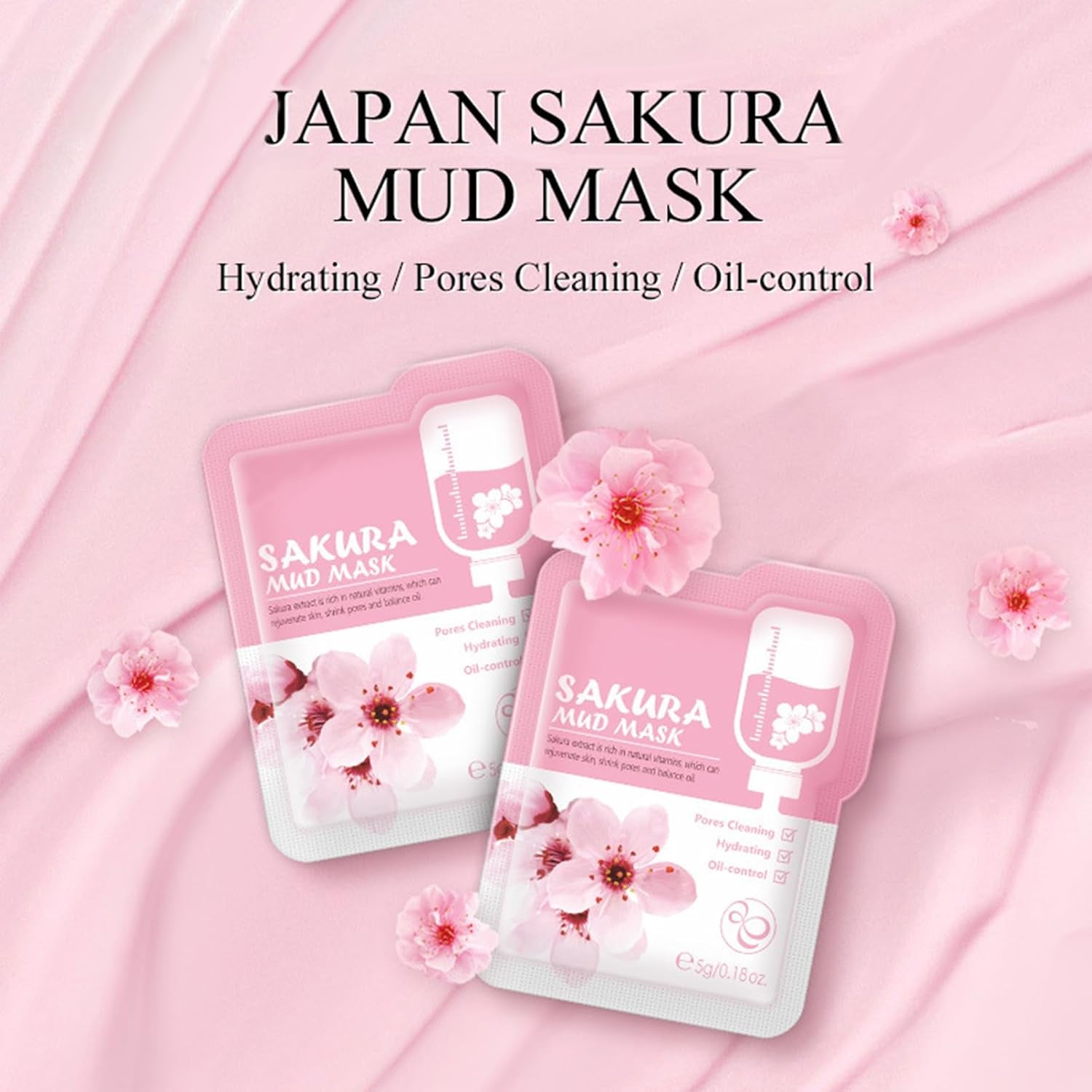 Skin Care Set,Cherry Blossom Skin Care Sets & Kits, Skin Care Kit for Women & Girls,Skincare Gift Set with Serum,Face Cream,Sleep Mask,Eye Mask,Mud Mask,Lip Mask Japanese Skincare Products