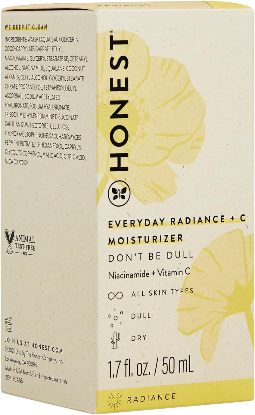 Everyday Radiance Vitamin C Moisturizer | Improves Skin Tone | Vitamin C, Niacinamide, Pearl | EWG Verified, Vegan + Cruelty Free | 1.7 Fl Oz
