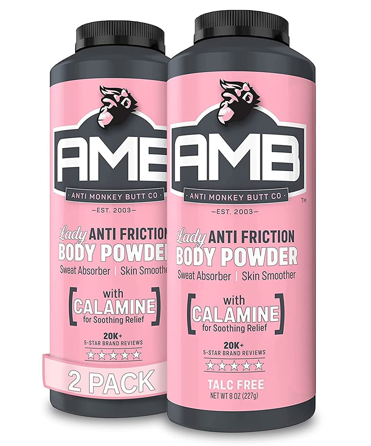 Body Powder for Women, Talc Free anti Chafing and Sweat Absorbing Powder with Clamine, Hypoallergenic Formula, 8 Oz