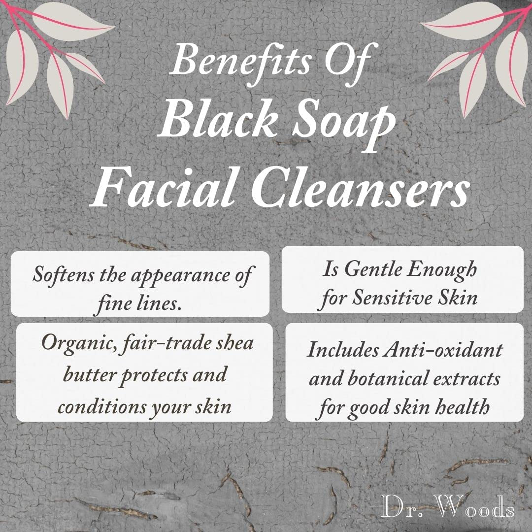 Black Soap Liquid Facial Cleanser with Organic Shea Butter, 8 Ounce (Pack of 2)