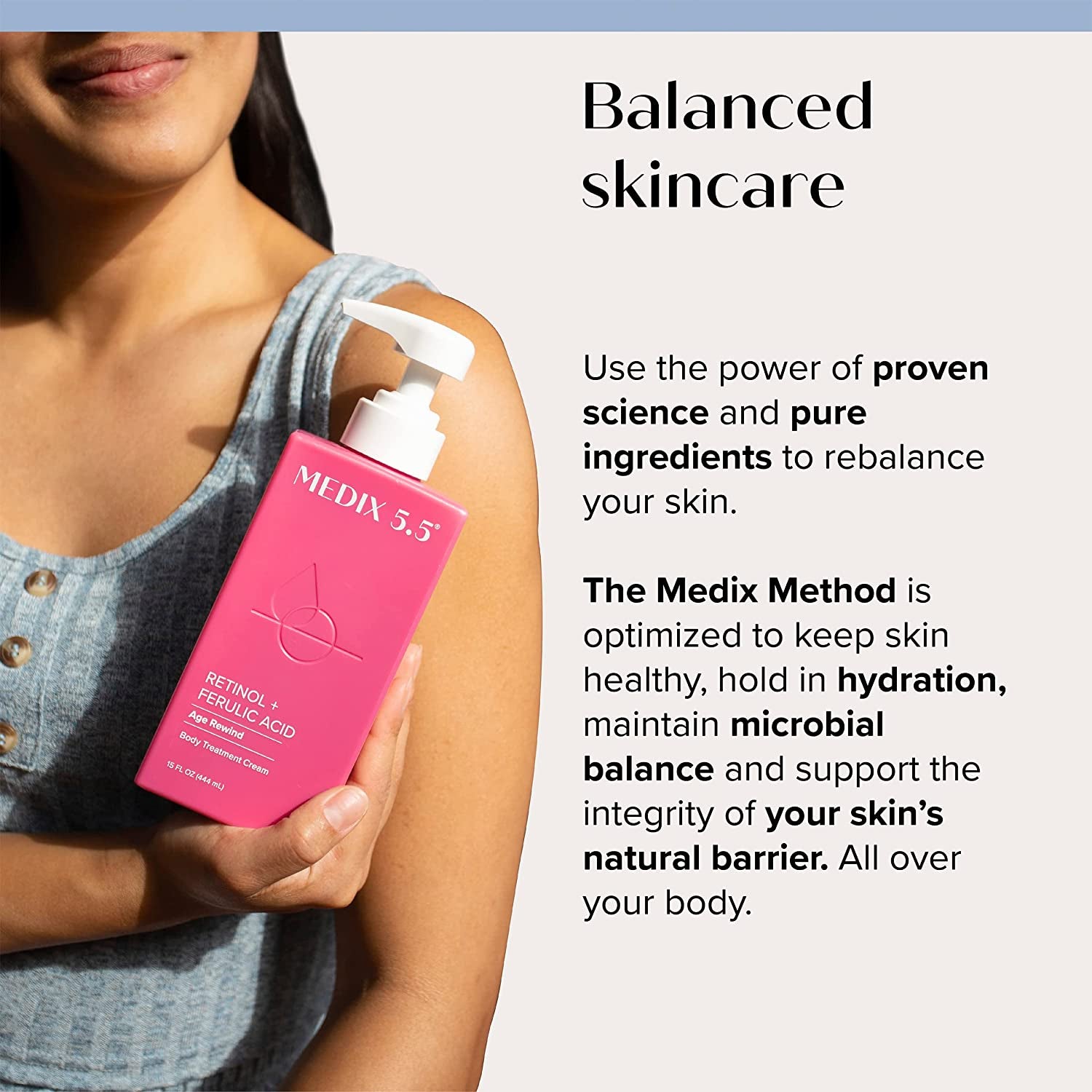 Retinol Body Lotion + Hyaluronic Acid Cream, Moisturizer Body & Face Lotion Set | Hydrating + Firming Lotion for Stretch Marks, Wrinkles, & Crepey Skin | Skin Care Products, 2Pc Set