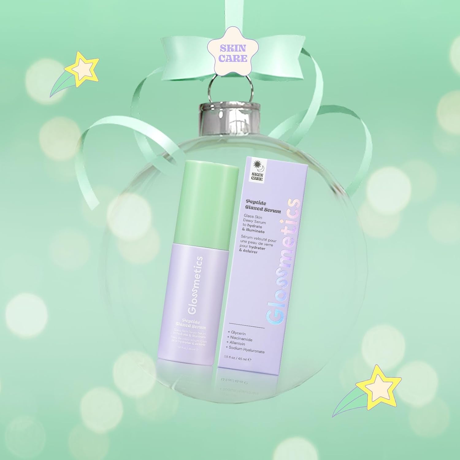 Peptide Glazed Face Serum for Women - Hydrating, Pore Tightening, Illuminating 5% Niacinamide Serum for Face with Hyaluronic Acid Serums for Skin Care