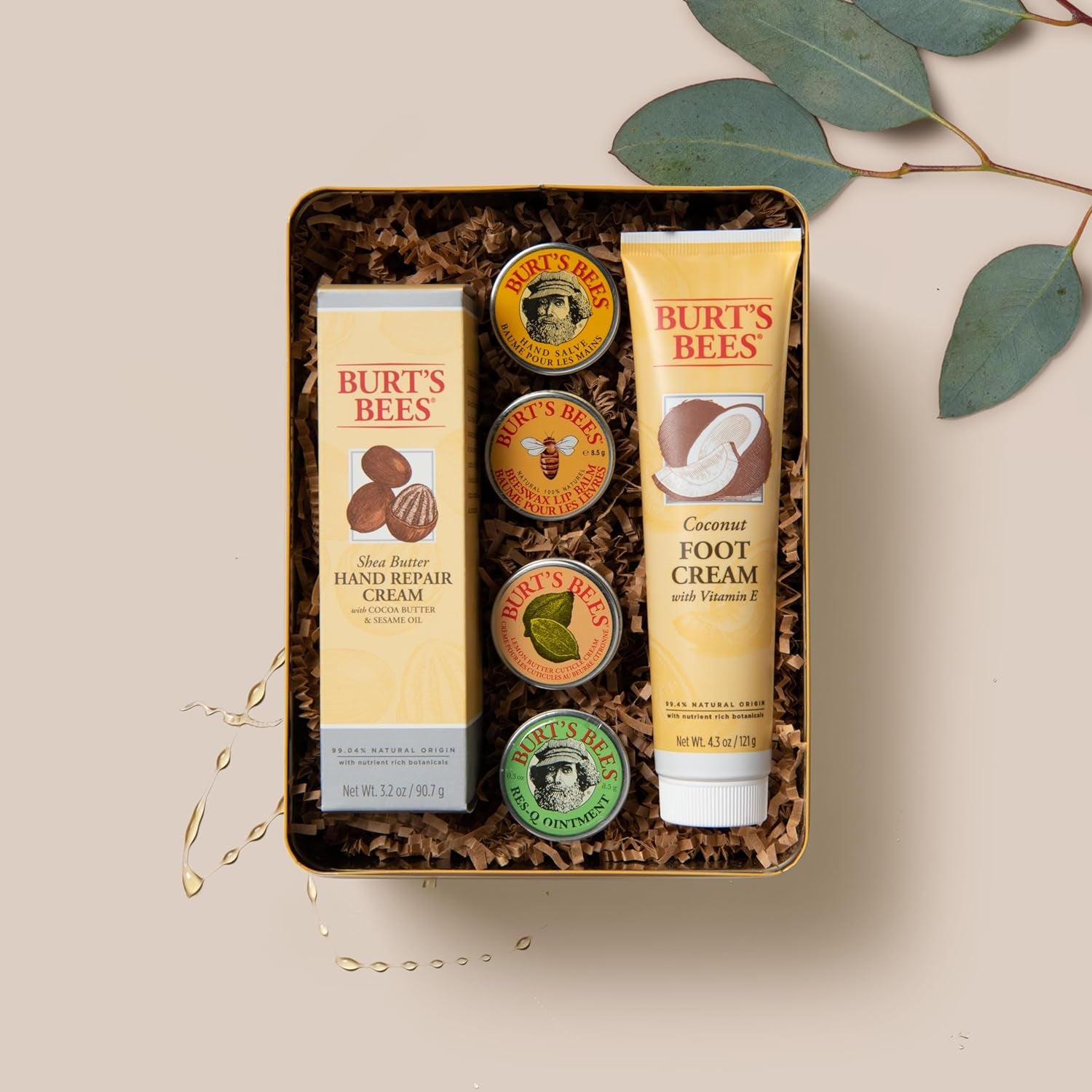 Easter Basket Stuffers, Classics Gifts Set, 6 Products in Giftable Tin – Cuticle Cream, Hand Salve, Lip Balm, Res-Q Ointment, Hand Repair Cream and Foot Cream