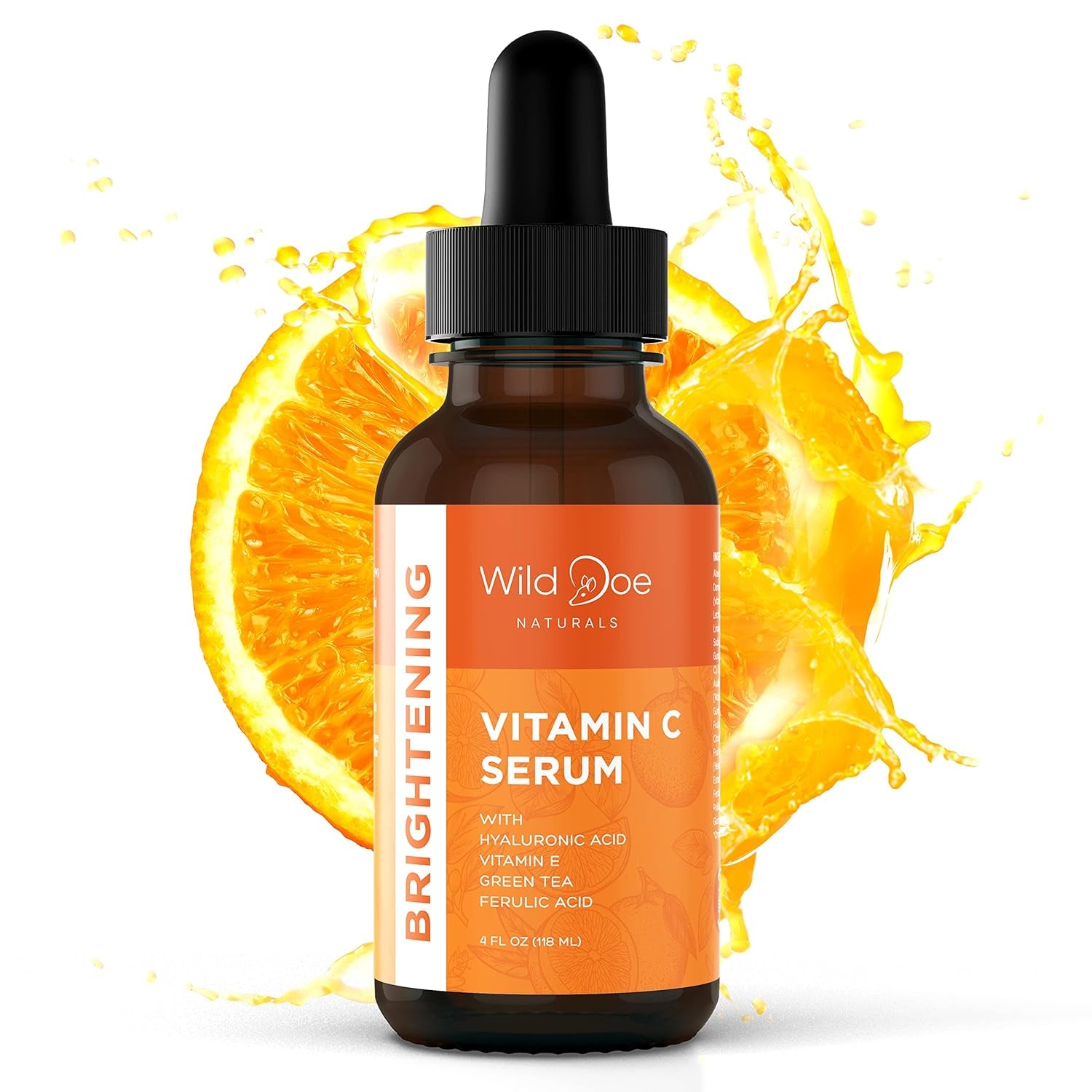Vitamin C Serum for Face with Hyaluronic Acid - Firming anti Aging Serum, Pore Minimizer, Acne Scars and Dark Spot Remover for Face - Vitamin C Facial Serum + Ferulic Acid, Vitamin E, Green Tea -4 Oz