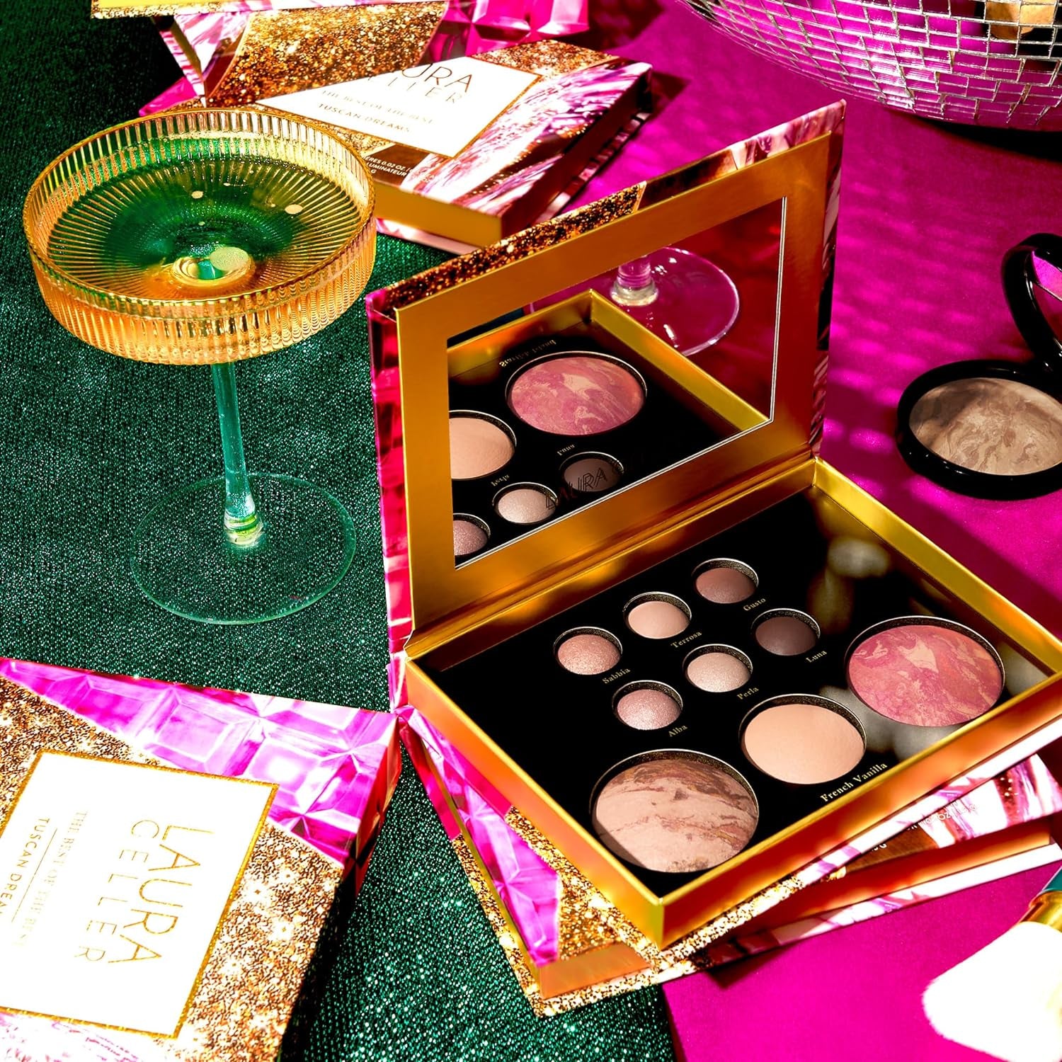 the Best of the Best Baked Palette - Tuscan Dreams - Full Size - Includes Bronzer, Blush, Highlighter and 6 Eyeshadows - Travel-Friendly