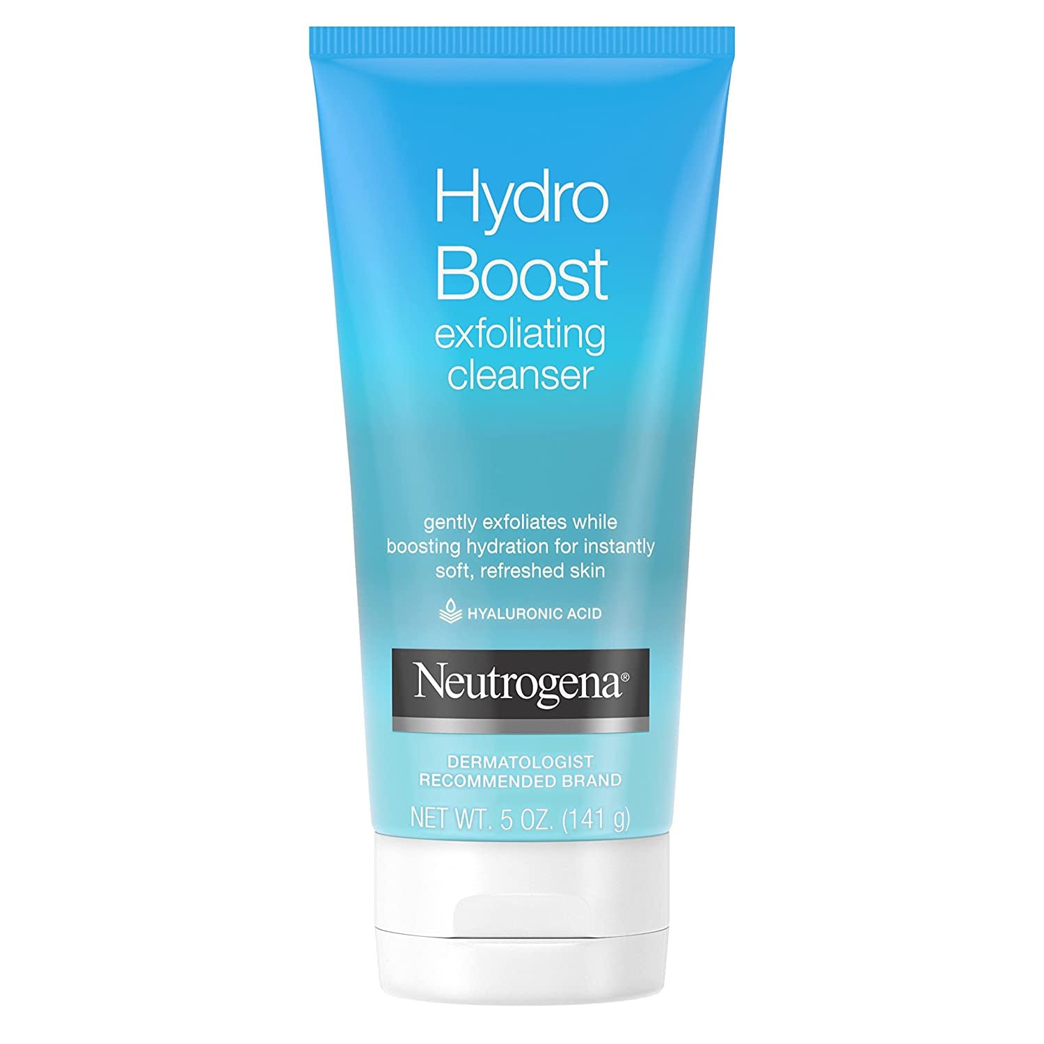 Hydro Boost Gentle Exfoliating Daily Facial Cleanser with Hyaluronic Acid, Clinically Proven to Increase Skin'S Hydration Level, Non-Comedogenic Oil-, Soap- & Paraben-Free, 3 X 5 Oz