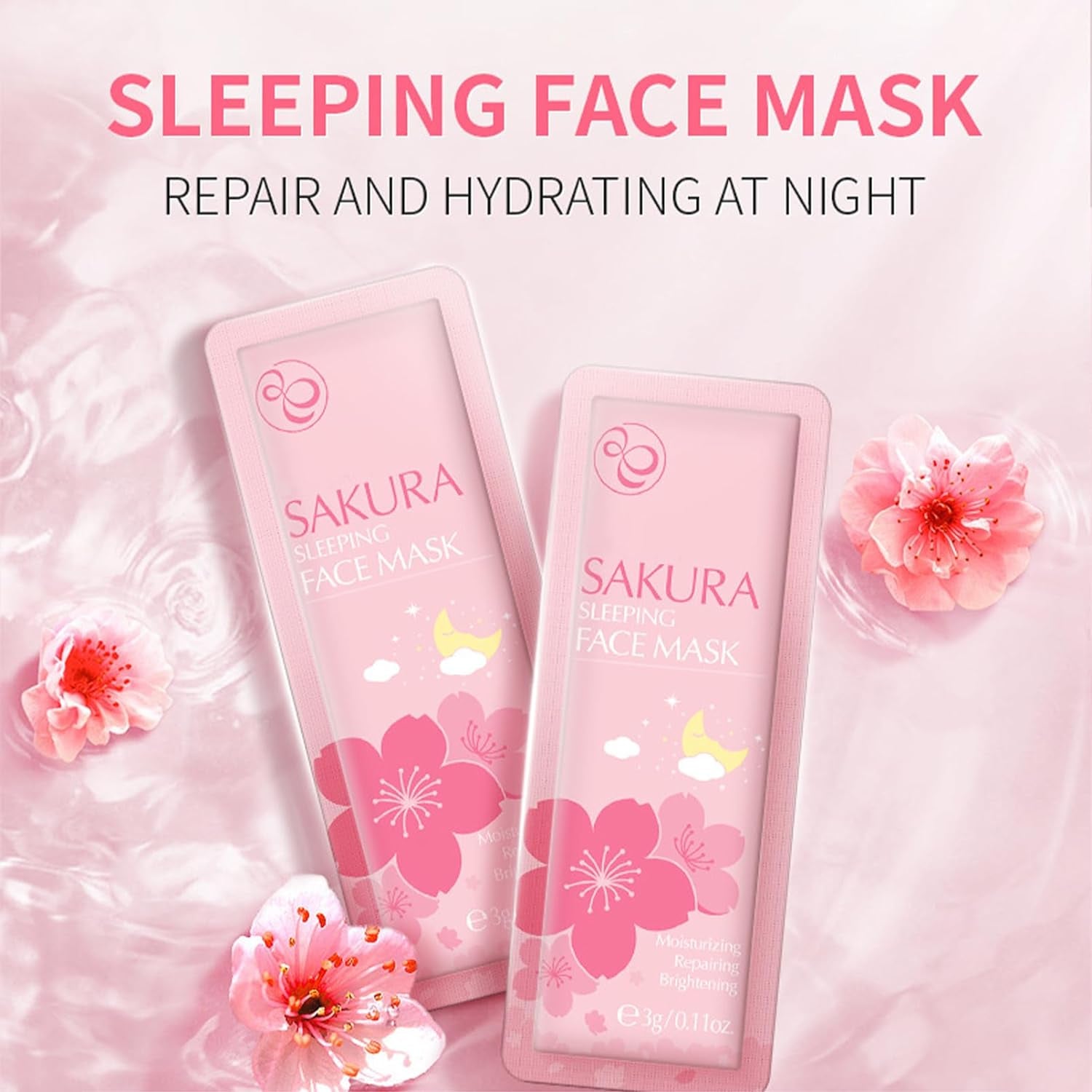 Skin Care Set,Cherry Blossom Skin Care Sets & Kits, Skin Care Kit for Women & Girls,Skincare Gift Set with Serum,Face Cream,Sleep Mask,Eye Mask,Mud Mask,Lip Mask Japanese Skincare Products