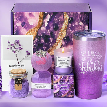 Gifts for Women, Birthday Gifts for Women, Lavender Relaxing Spa Gift Basket Set , Christmas, Valentine'S, Mother'S Day Gifts for Women, Mom, Wife, Girlfriend, Sister