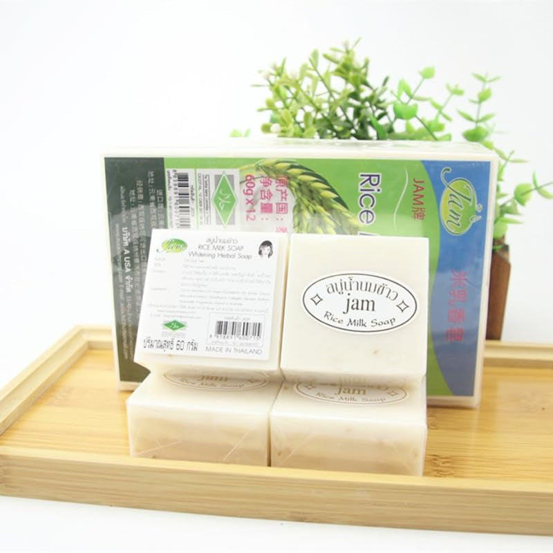 Thailand Rice Soap 6Pcs Handmade Rice Soap 65G Bath Soap 12Pcs Facial Soap Cold Soap Wedding Gift (6)