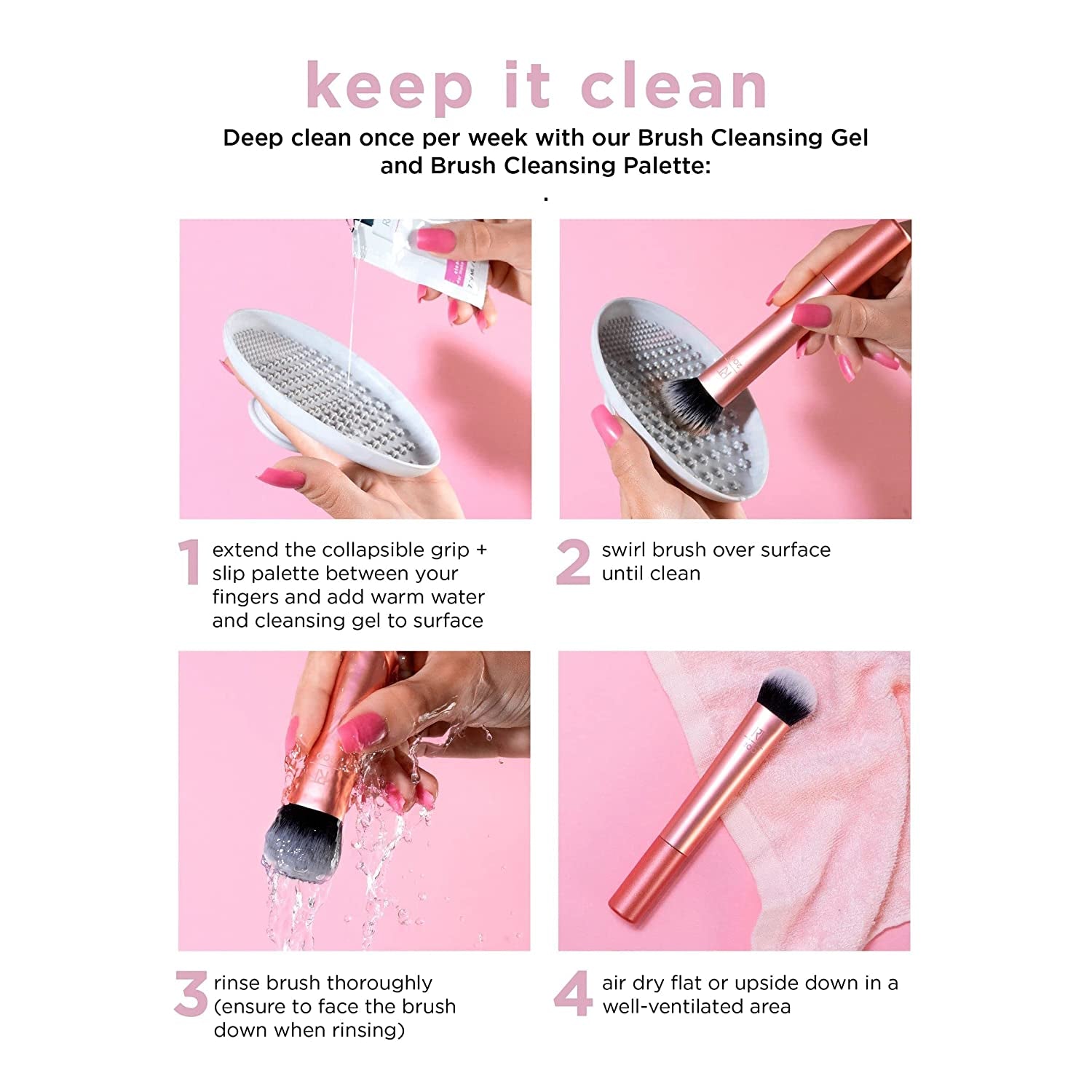 Real Technique Travel Fantasy Mini Brush Kit, Makeup Brushes for Eyeshadow, Highlight, Contour, Powder, & Concealer, Mini Sized Travel Brushes & Makeup Bag, Synthetic Bristles, 11 Piece Set