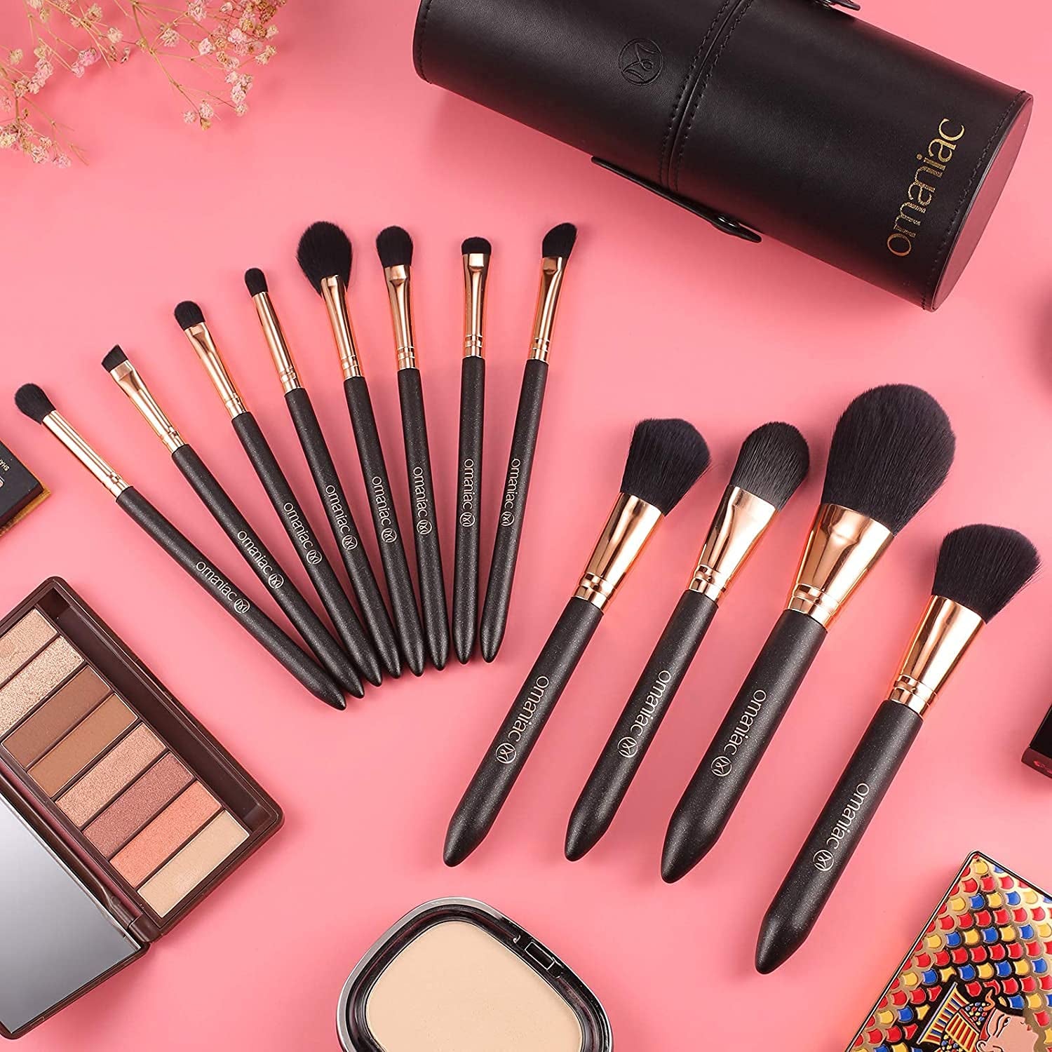 ® Makeup Brushes Set Professional (12Pcs), Premium Synthetic Powder, Eyeshadow, Blush, Foundation, Blending, Full Face Make up Brushes Set with Holder, Perfect Birthday Gifts for Women.
