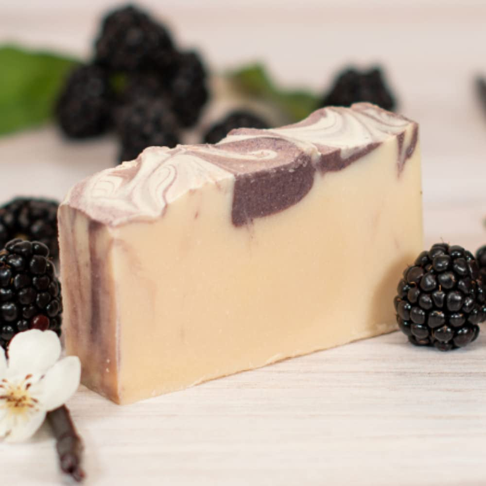 Goat Milk Soap - BLACK RASPBERRY | Made with Farm-Fresh Goat Milk, Goat Milk Soap for Face - Leaves Skin Feeling Renewed and Natural - Handmade (Box of 2)