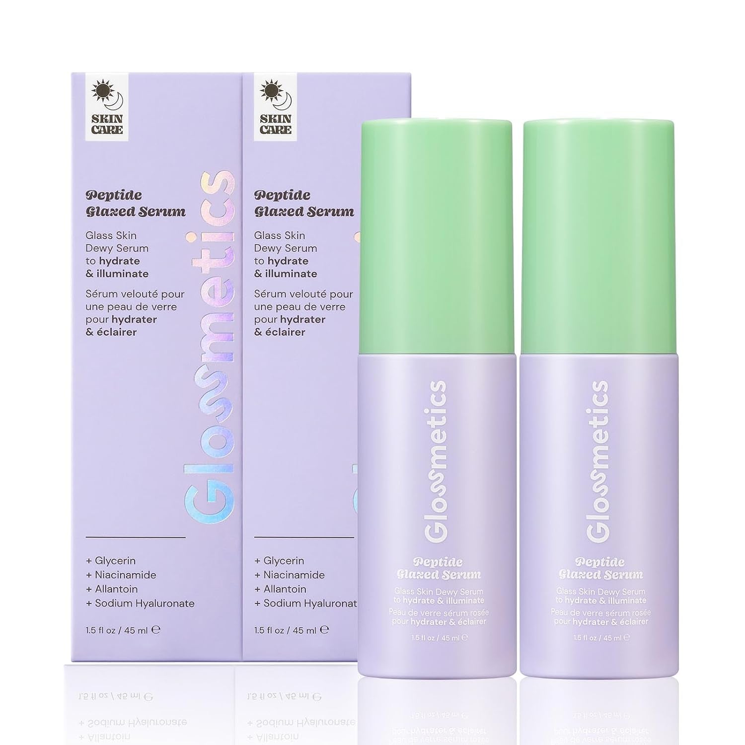 Peptide Glazed Face Serum for Women - Hydrating, Pore Tightening, Illuminating 5% Niacinamide Serum for Face with Hyaluronic Acid Serums for Skin Care