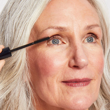 BOOM! Bright Pro Age Mascara -  Lengthening & Strengthening Hypoallergenic Mascara for Older Mature Women W/Sensitive Eyes (Black)