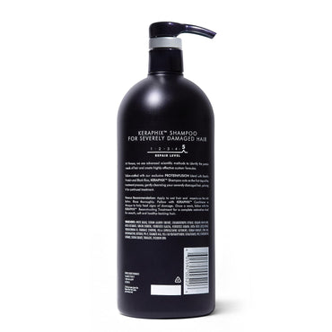 Keraphix Shampoo with Proteinfusion for Damaged Hair Keratin Protein, Black Rice, Silicone-Free 33.8 Oz