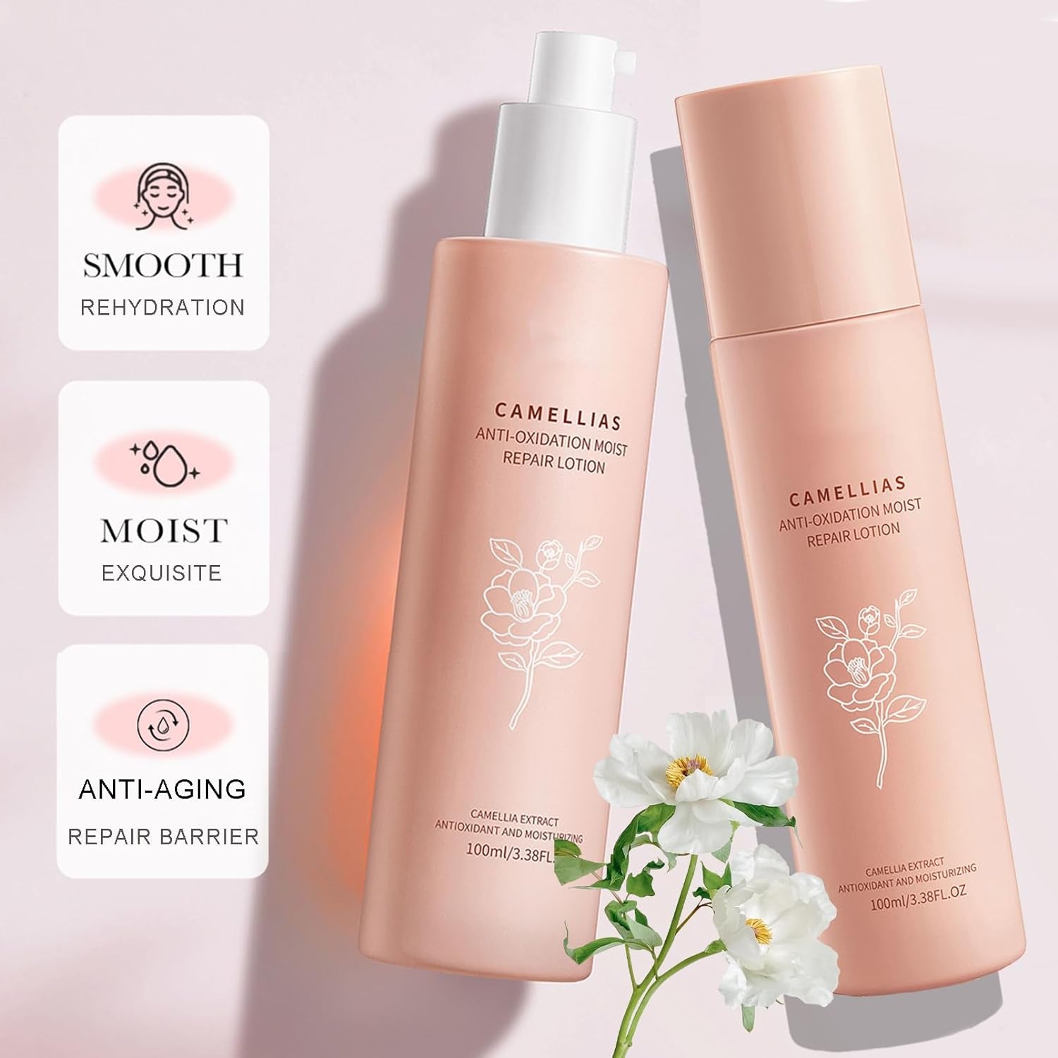 Facial Skin Care Sets, Camellia Skin Care Set, Hydrating Facial Kit for Women,Skin Care Routine Kit:Toner, Serum, Lotion, Cleanser, Mask, Beauty Products Skincare Kit for Teen Girls Moisturize