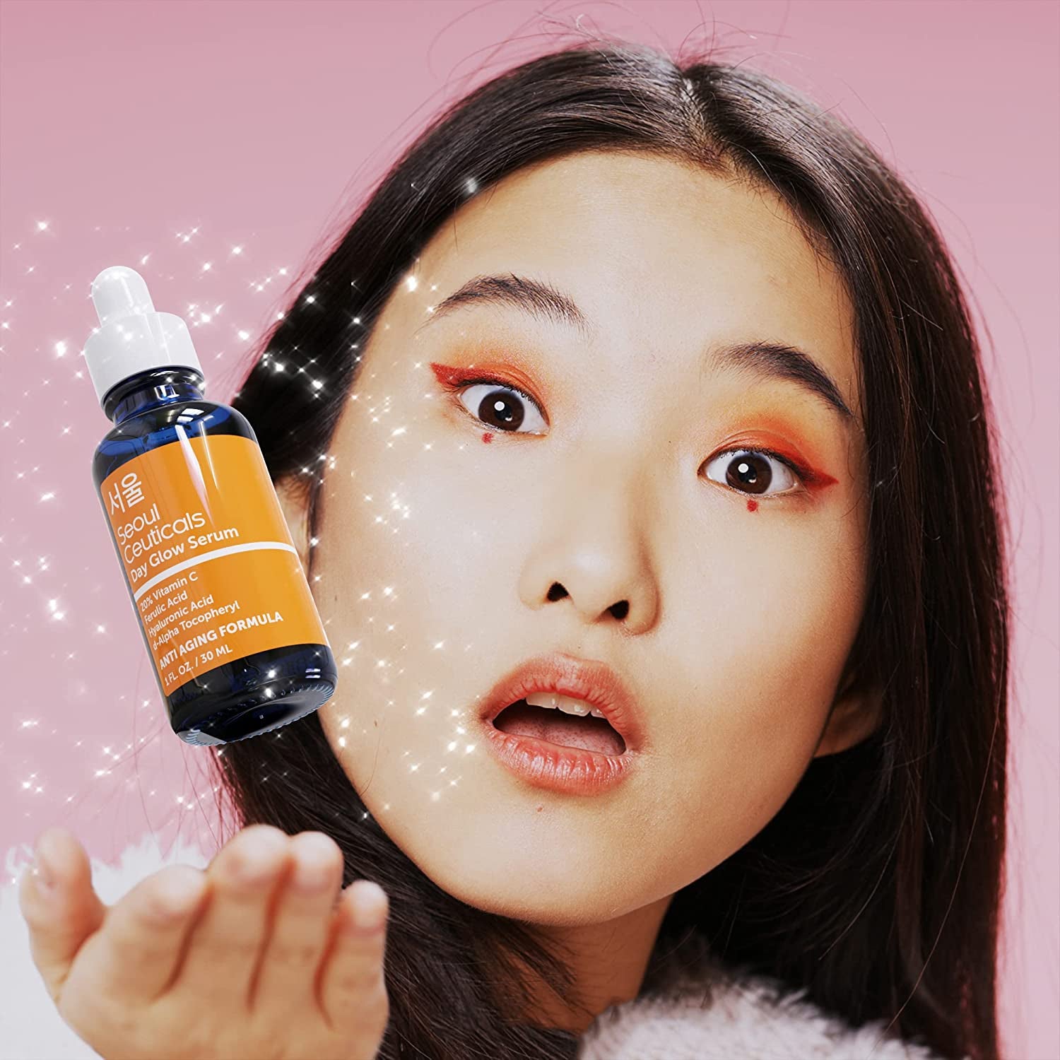 Korean Skin Care 20% Vitamin C Hyaluronic Acid Serum + CE Ferulic Acid - Potent anti Aging, anti Wrinkle Korean Beauty 1Oz