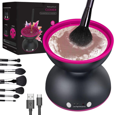 Makeup Brush Cleaner Machine, Electric Makeup Brush Cleaner, 1200Mah USB Rechargeable Portable Automatic Make up Brush Cleaner Cleanser Machine, for All Size Cosmetic Brushes, Gift for Women Girls